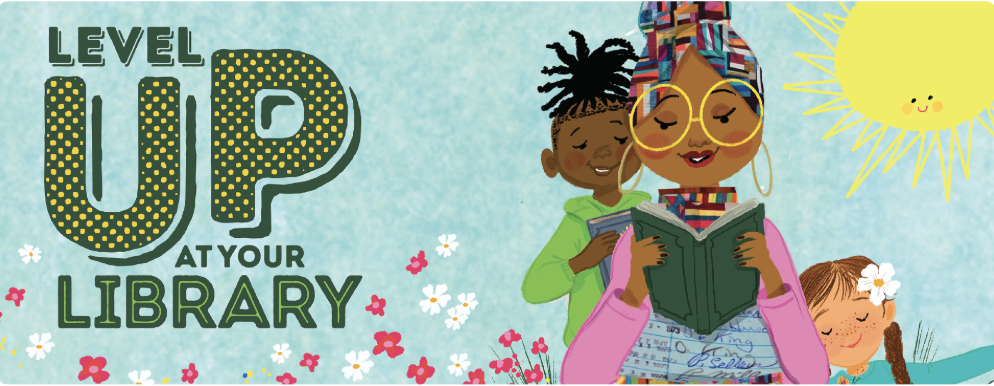 woman reading book with kids next to her