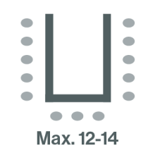 U-Shape Max. 12-14