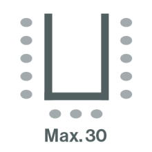 U-Shape Max. 30